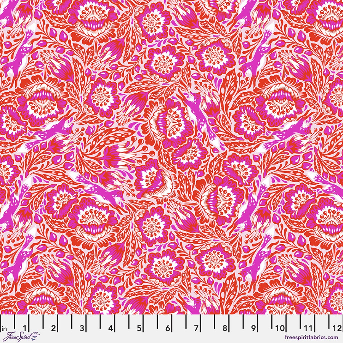 Tula Pink Patchwork Stoff Baumwolle - Tiny Beasts - Out Foxed Glimmer